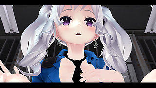 MMD r18 Secret Police Kantai Collection Kashima viral 3d hentai big tits futa cheating wife milf sex fuck cum swallow animation