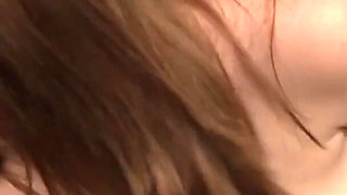Emma Ash kneels down for another cock to suck hard