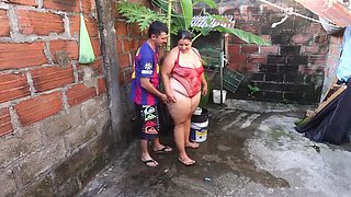 Neighbor Seduces Me in Garden - Outdoor Blowjob & Rough Sex with Lexly_16