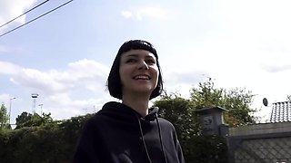 GERMAN SCOUT - French Girl Pickup and talk to Casting Fuck