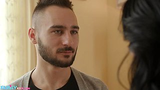 FAMILYXXX - Stepsis Wants Him To Substitute Her Vibrator For His Big Cock