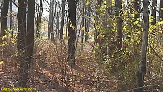 Outdoor pee in the forest