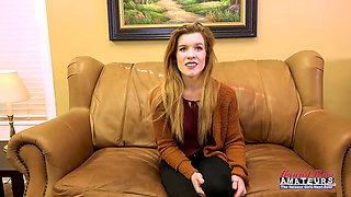 Charming Ginger Hottie Keaton Masturbates And Sucks A Candy Corn To Milk!