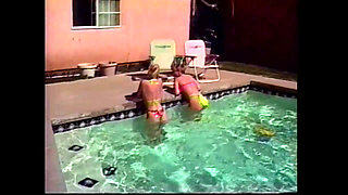 80s Lesbian in the Pool