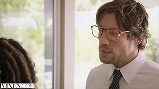 Hellcat Hot Babe Assistant Blackmails Boss For Sex Act - Julie Kay And Jean Val Jean