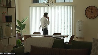 Curly Brunette's Wild Double Decker Cowgirl Rough Ride -Jessie Rogers