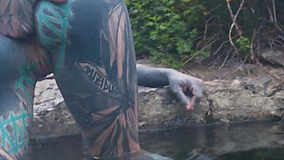 Hot Spring Anal Outdoor Public Anal Fucking.