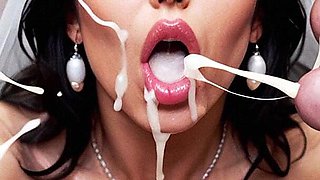 Amelia and Oscar Sex in Bukkake Wedding Party.bride Curvy Woman with Big Tits, Big Dick,cumshot, Cuckold, Bukkake