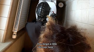 Golden Shower on Toilet Slave POV (208)