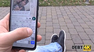 Debt4k. debt collector tracks down Sexy Bride and they have affair