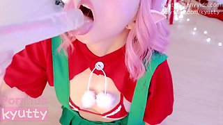 A Kinky Elf Brings Your Christmas Bounty: Grubby Blowage, Pinkish Cooch, Anal Invasion Have Fun and Jizz Two Times!!