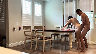 Fuck My Buddy’s Wife on the Dining Table While He’s Out of Town