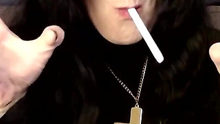 Halloween Ozzy Cosplay MILF Smoking