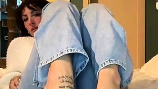 Exotic brunette hardcore foot fetish fuck