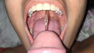 Giving Yellow Piss to My Slave and Making Her Swallow Cum Through Her Nose