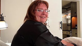 Amateur housewife blowjob and handjob with cumshot