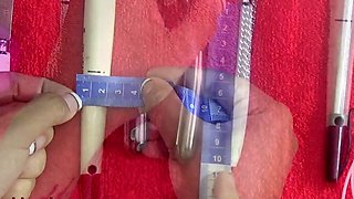 Japanese Wife Cervix insertion objects 2 vibrators and chain