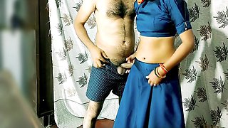 Standing Fuck Desi Beautiful Jaanvi Bhabhi Watching Porn And Enjoying Sex With Her Favourite Servent Recording Mms