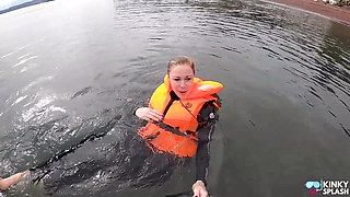 Strapped Tight & Floating Free - Sexy Wetsuit Life Jacket Test