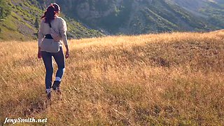 Hiking in a canyon