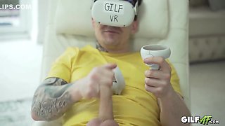 Gilf Vr Game With Redhead Granny With Foxy Tiger
