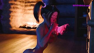 Delicate Perv Babe Pushed to Her Limits by Twin Magic Dildos - 3D Sex Animation(2025)