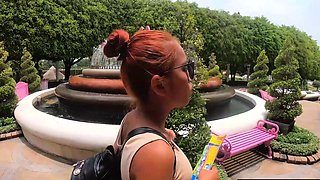 Big ass Thai GF fun day out with sex