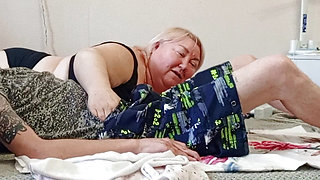 Mother-in-law sucks my dick during a break