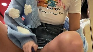 Beautiful amateur blonde barmaid paid sex in public