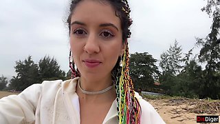I See You Jerking off to Me and I Want to Help You Cum! - Cock Flashing on Public Beach
