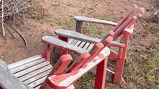 Hana Sexy Walk From Bedroom to Garden Make Her Flood