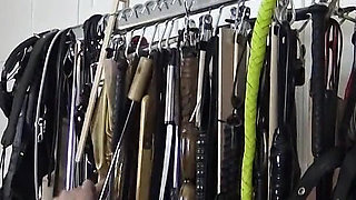 Spiky Chair with Electro T Plus Fucking Machine Riding with Whipping