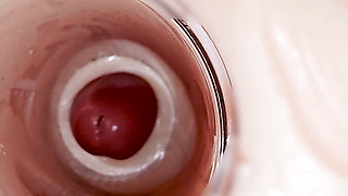Camera Inside Deep Pussy Captures Huge Ejaculation of Sperm