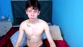 Hot gay twink dick masturbation video