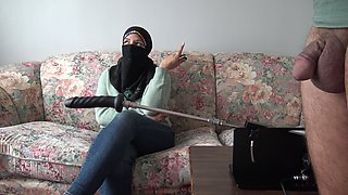 Egyptian Wife Humiliates Husband and Bought a Fucking Machine - Real Arab Cuckold Couple