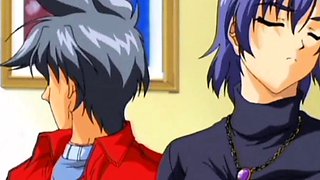 Horny hentai babe rides