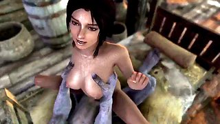 Lara croft fuck with monster