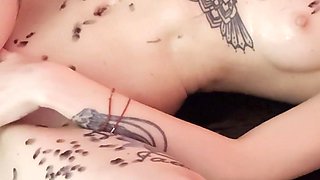 Submissive Kitty Takes Dildo in Her Mouth & Pussy