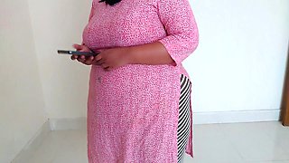 Tamil Sexy Aunty Was Talking on Phone, When Naked Stepson Fucked Her - Then She Gets Hot Next Day & Needs Her Huge Fuck