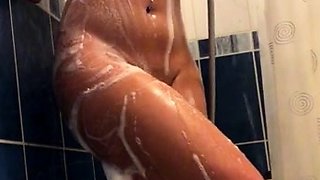 Amateur striptease and Solo masturbation