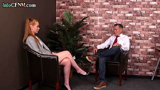 Sexy CFNM sluts give HJ to horny dude