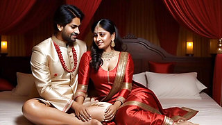 Beautiful Indian girl with big boy