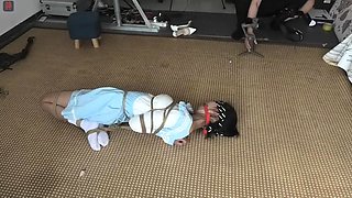 Chinese bondage in white socks