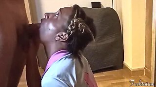 Naive College Cheerleader Tricked Into First Time Halloween Blowjob - Old Man Pumps Cum On Her Face