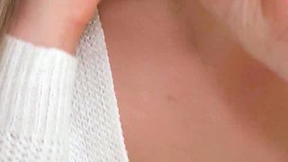 An Elegant Wife Entertains Without Her Husband. Fingering Orgasm.