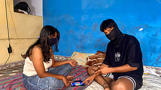 Stepsister gets full Hindi roleplay slimgirl on the pretext of playing mobile games