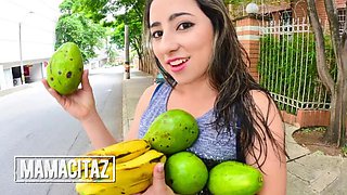 Shy Latina Teen Francis Restrepo Gets Oiled Up & Fucked Hard in Car - Big Ass, Big Cock