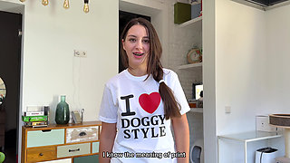 I Seduced My Step Sis When She Wearing "i Love Doggystyle" T-shirt and Missionary Cum Inside Her!