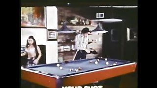 Lustful Pool Game: Big Cock Brunette Blowjob and Cum in Mouth