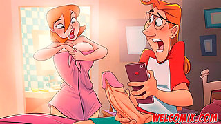 Horny MILF Sends Nudes - Hot Home Animation Fuck